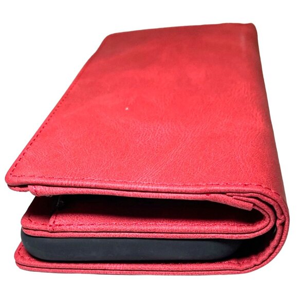 Wallet Phone Case iPhone 11 Pro Max Modos Logicos Case Wrist Strap Red Leather - Picture 6 of 16